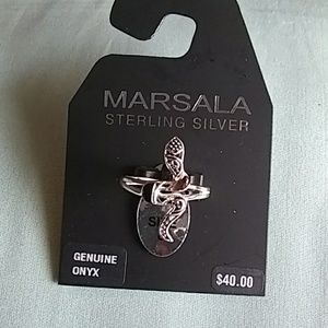 NWT Sterling silver and Onyx ring